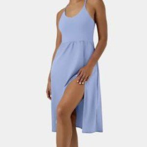 Halara midi dress, front split, racerback sz XL NWT